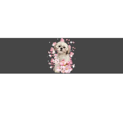 Cute Shih Tzu Mom Flower Happy Mothers Day Love Dog Bumper Sticker