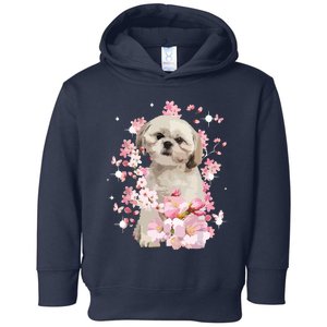 Cute Shih Tzu Mom Flower Happy Mothers Day Love Dog Toddler Hoodie