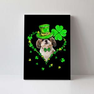 Cute Shih Tzu Saint Patrick's Day Dogs Dad Mom Canvas