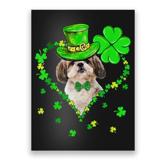 Cute Shih Tzu Saint Patrick's Day Dogs Dad Mom Poster