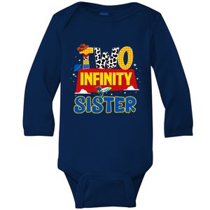 Cow Sister Two Infinity And Beyond Birthday Decorations Funny Gift Baby Long Sleeve Bodysuit