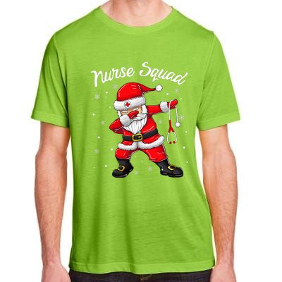 Christmas Scrub Tops Dabbing Santa Scrubs Nurse Squad Adult ChromaSoft Performance T-Shirt