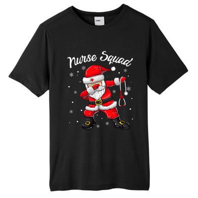 Christmas Scrub Tops Dabbing Santa Scrubs Nurse Squad Tall Fusion ChromaSoft Performance T-Shirt