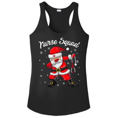 Christmas Scrub Tops Dabbing Santa Scrubs Nurse Squad Ladies PosiCharge Competitor Racerback Tank