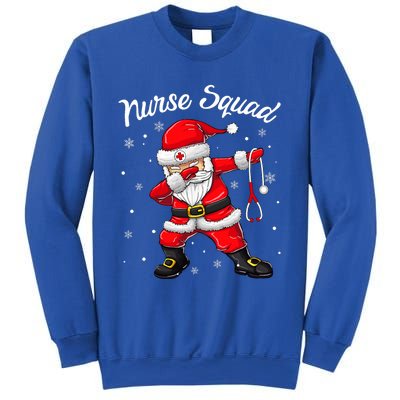 Christmas Scrub Tops Dabbing Santa Scrubs Nurse Squad Sweatshirt