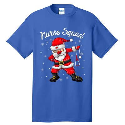 Christmas Scrub Tops Dabbing Santa Scrubs Nurse Squad Tall T-Shirt