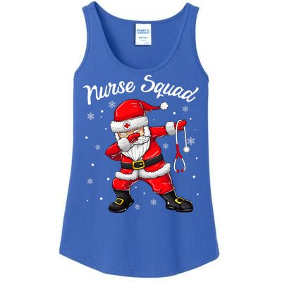 Christmas Scrub Tops Dabbing Santa Scrubs Nurse Squad Ladies Essential Tank