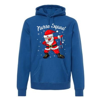 Christmas Scrub Tops Dabbing Santa Scrubs Nurse Squad Premium Hoodie