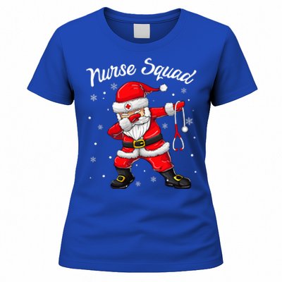 Christmas Scrub Tops Dabbing Santa Scrubs Nurse Squad Women's T-Shirt