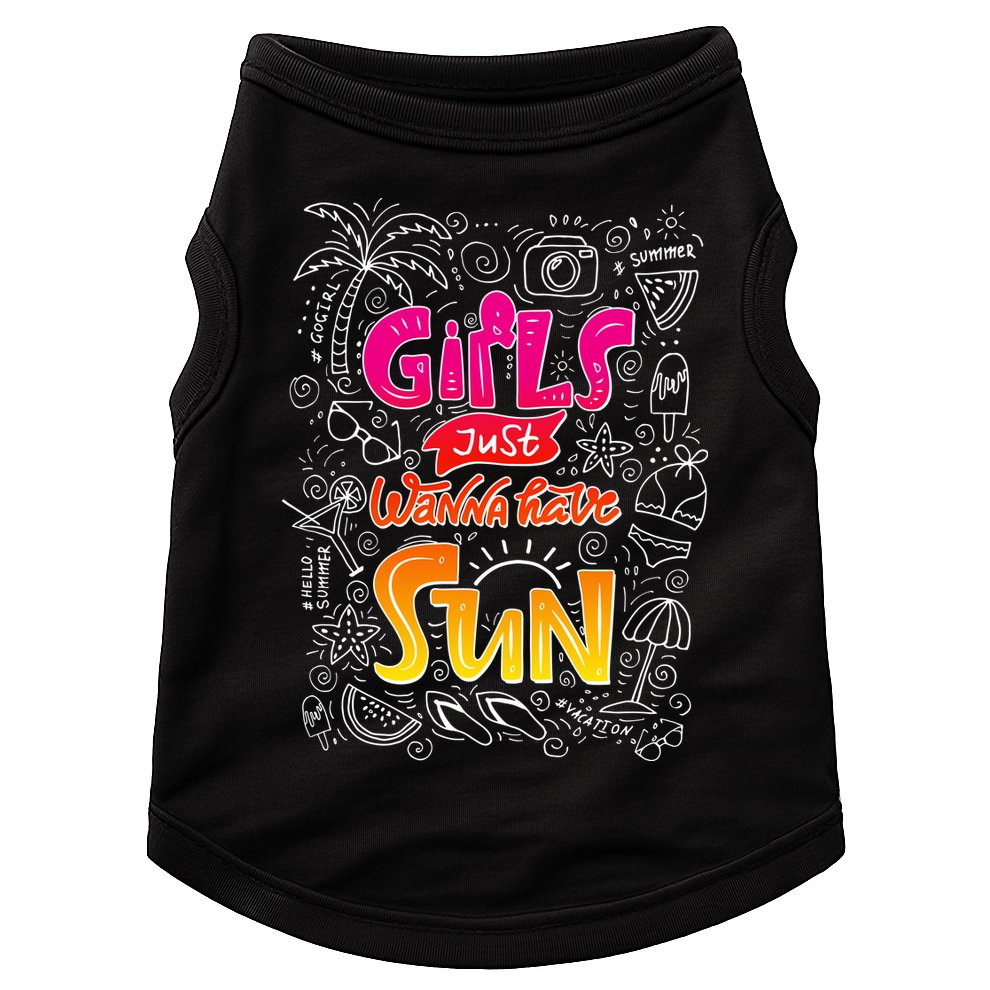 Cute Summer Time Girls Just Wanna Have Sun Doggie Tank