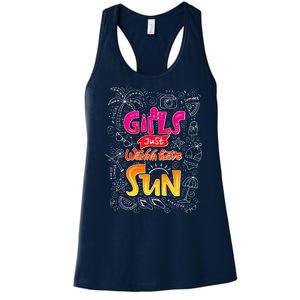 Cute Summer Time Girls Just Wanna Have Sun Women's Racerback Tank