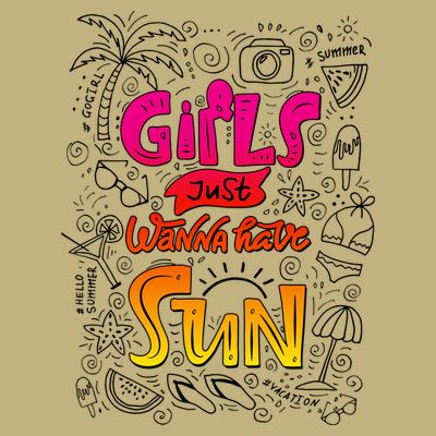 Cute Summer Time Girls Just Wanna Have Sun T-Shirt