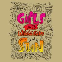 Cute Summer Time Girls Just Wanna Have Sun Polo