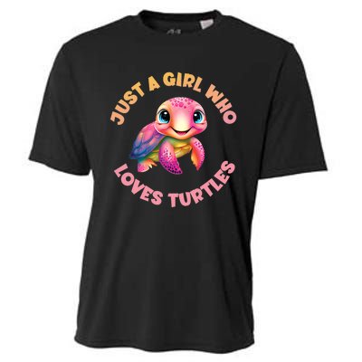 Cute Sea Turtle Kawaii Just A Who Loves Turtles Cooling Performance Crew T-Shirt