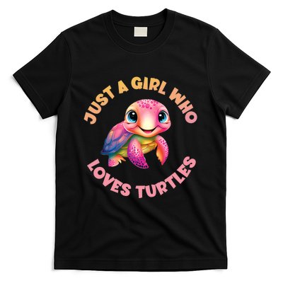 Cute Sea Turtle Kawaii Just A Who Loves Turtles T-Shirt