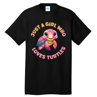 Cute Sea Turtle Kawaii Just A Who Loves Turtles Tall T-Shirt