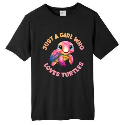 Cute Sea Turtle Kawaii Just A Who Loves Turtles Tall Fusion ChromaSoft Performance T-Shirt