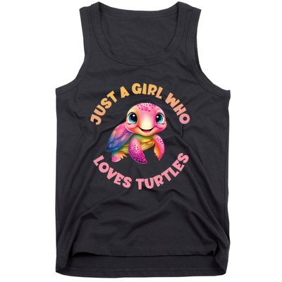 Cute Sea Turtle Kawaii Just A Who Loves Turtles Tank Top