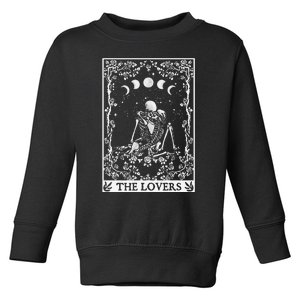 Celestial Skeleton The Lovers Tarot Card Moon Reading Holder Toddler Sweatshirt