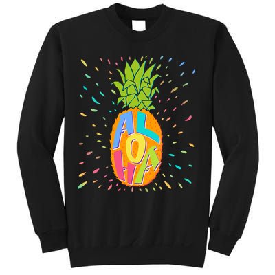 Colorful Summer Time Hawaiian Aloha Pineapple Sweatshirt