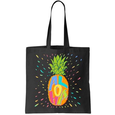 Colorful Summer Time Hawaiian Aloha Pineapple Bag