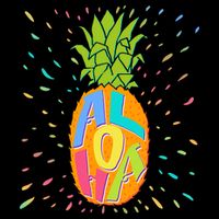 Colorful Summer Time Hawaiian Aloha Pineapple Baby Bodysuit