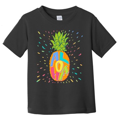 Colorful Summer Time Hawaiian Aloha Pineapple Toddler T-Shirt