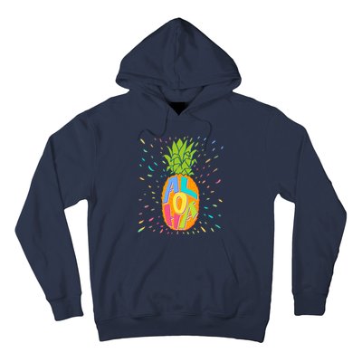 Colorful Summer Time Hawaiian Aloha Pineapple Hoodie