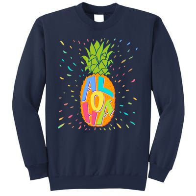 Colorful Summer Time Hawaiian Aloha Pineapple Sweatshirt