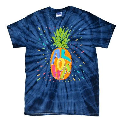 Colorful Summer Time Hawaiian Aloha Pineapple Tie-Dye T-Shirt