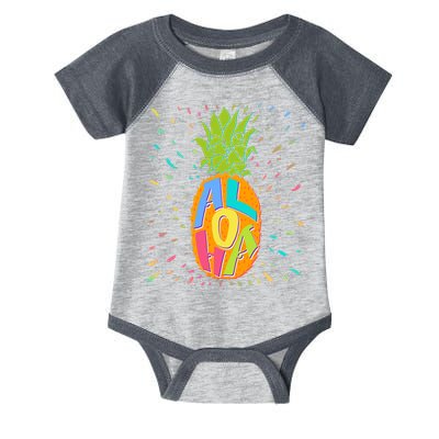 Colorful Summer Time Hawaiian Aloha Pineapple Infant Baby Jersey Bodysuit