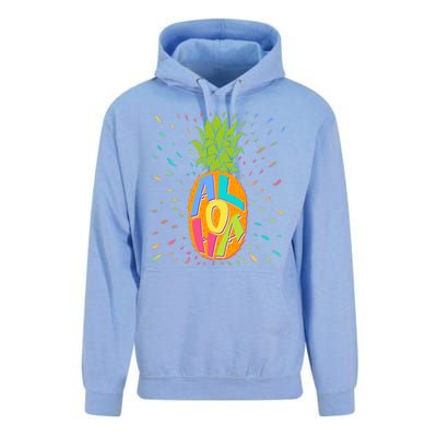 Colorful Summer Time Hawaiian Aloha Pineapple Unisex Surf Hoodie