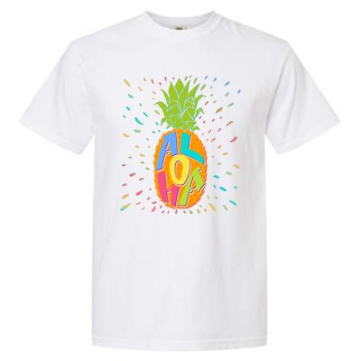 Colorful Summer Time Hawaiian Aloha Pineapple Garment-Dyed Heavyweight T-Shirt