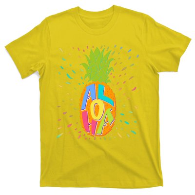 Colorful Summer Time Hawaiian Aloha Pineapple T-Shirt