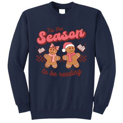 Christmas School Teacher Retro Librarian Groovy Xmas Books Tall Sweatshirt