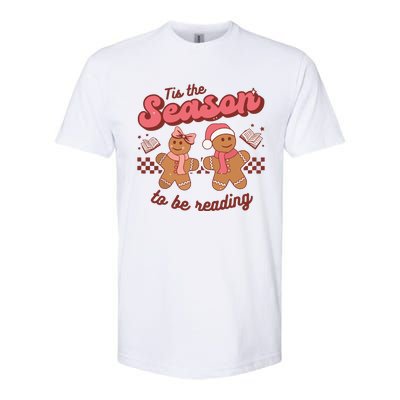 Christmas School Teacher Retro Librarian Groovy Xmas Books Softstyle CVC T-Shirt