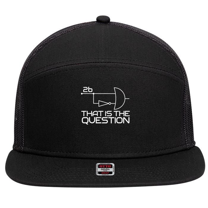 Computer Science To Be Or Not To Be 2b !2b Boolean Logic 7 Panel Mesh Trucker Snapback Hat