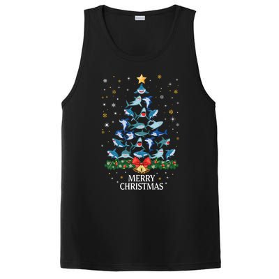 Christmas Shark Tree Design For Boys Girls Shark Xmas Gift PosiCharge Competitor Tank