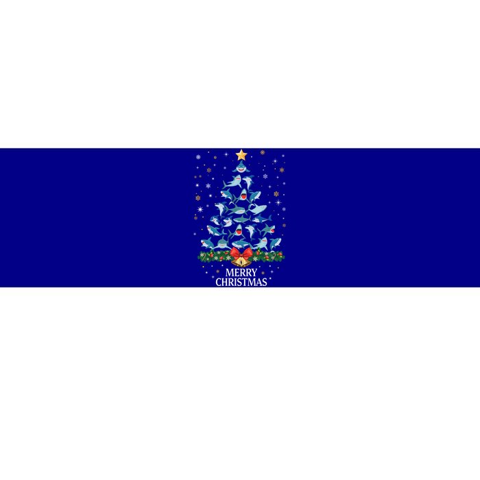 Christmas Shark Tree Design For Boys Girls Shark Xmas Gift Bumper Sticker