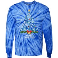 Christmas Shark Tree Design For Boys Girls Shark Xmas Gift Tie-Dye Long Sleeve Shirt