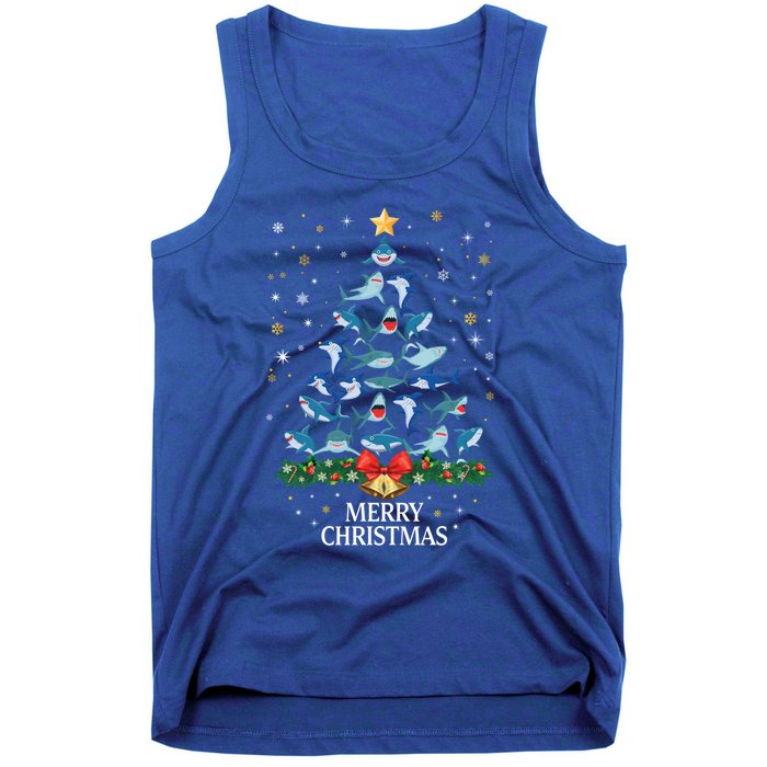 Christmas Shark Tree Design For Boys Girls Shark Xmas Gift Tank Top