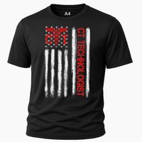 Ct Scan Technologist American Flag Patriotic Radiology Cooling Performance Crew T-Shirt