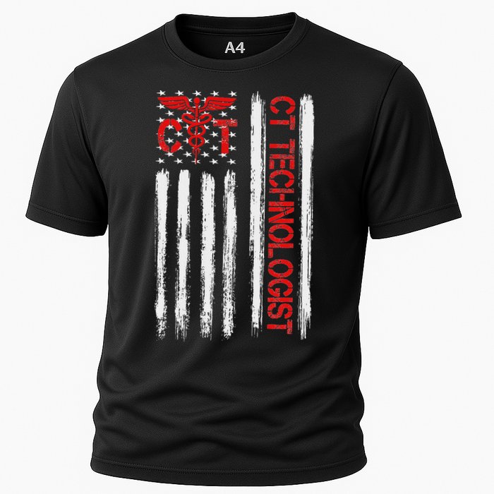 Ct Scan Technologist American Flag Patriotic Radiology Cooling Performance Crew T-Shirt