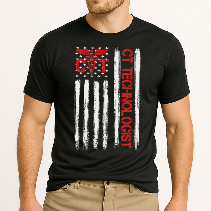 Ct Scan Technologist American Flag Patriotic Radiology Cooling Performance Crew T-Shirt