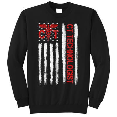 Ct Scan Technologist American Flag Patriotic Radiology Sweatshirt