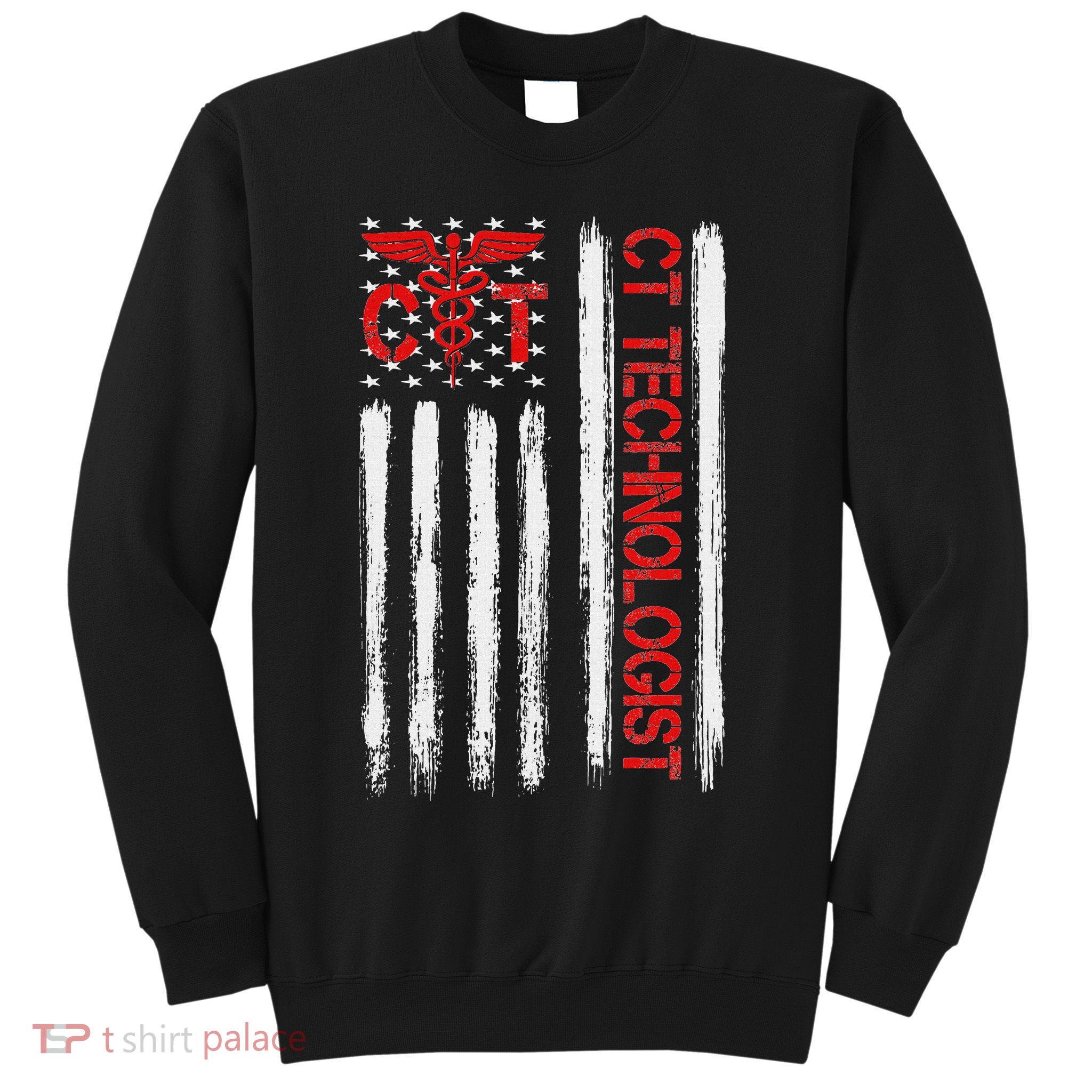 Ct Scan Technologist American Flag Patriotic Radiology Sweatshirt
