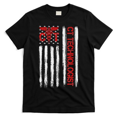 Ct Scan Technologist American Flag Patriotic Radiology T-Shirt