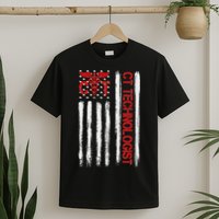 Ct Scan Technologist American Flag Patriotic Radiology T-Shirt