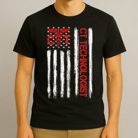 Ct Scan Technologist American Flag Patriotic Radiology T-Shirt