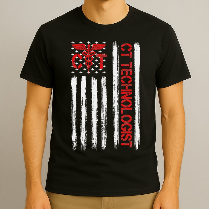 Ct Scan Technologist American Flag Patriotic Radiology T-Shirt